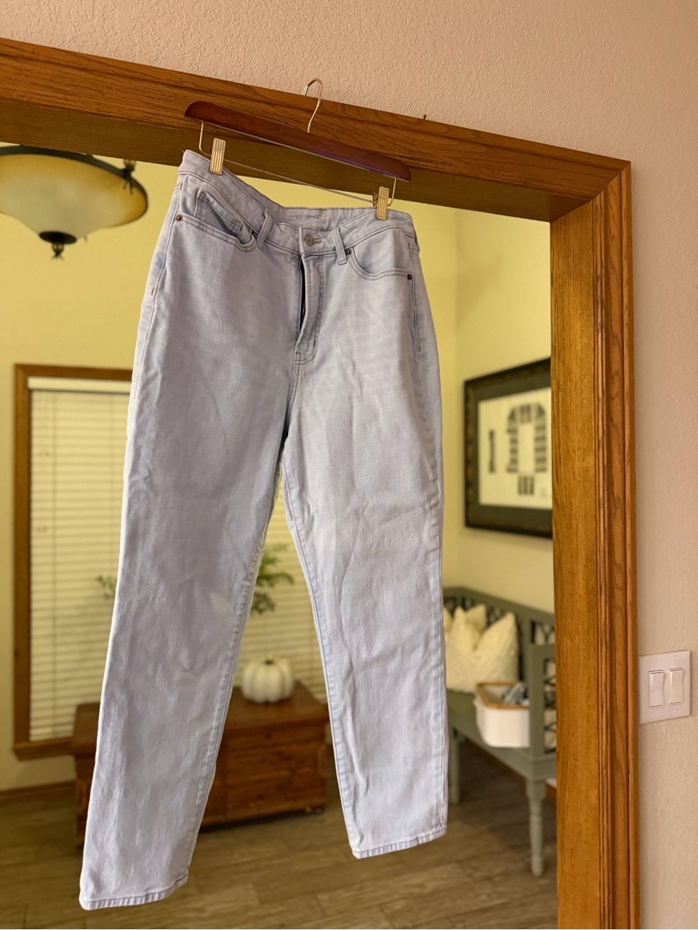Old Navy Light Blue Straight High Rise